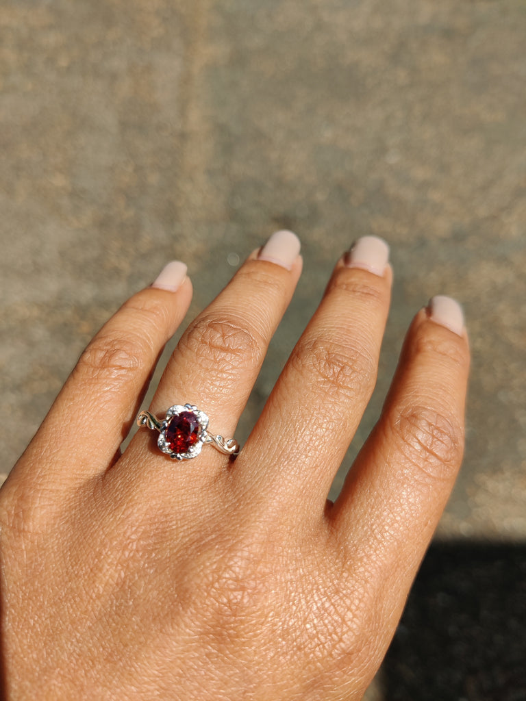 2.25ctw Diamond & Ruby Cluster Ring, AGL Burma No-Heat – Jewels by Grace